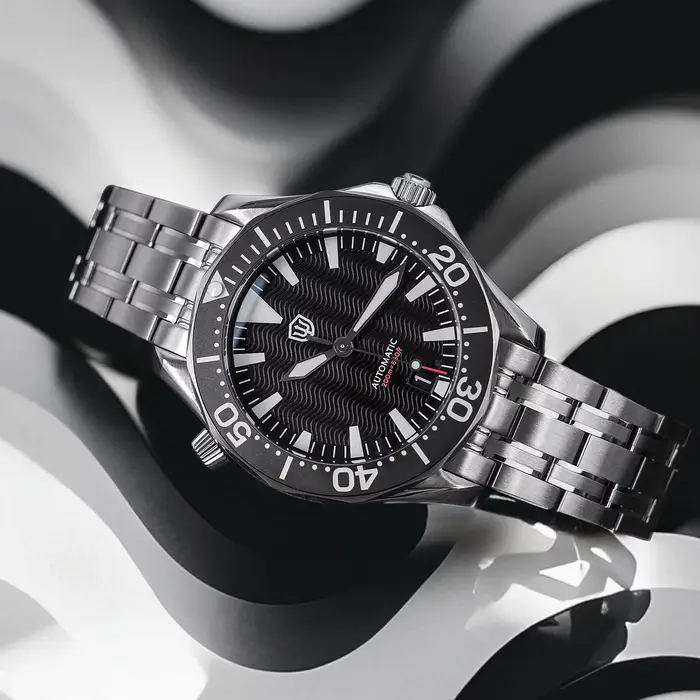 Watchdives 39mm montre WD007ST NTTD NH35 mouvement automatique bombé saphir C3 montres lumineuses 200M étanche hommes