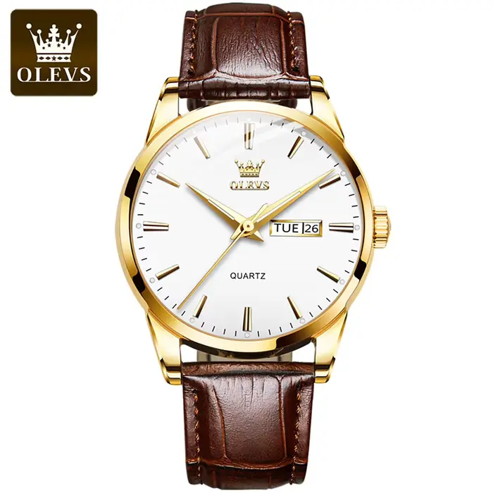 OLEVS 6898 montres de Couple de luxe marque de mode originale étanche montre-bracelet à Quartz lumin