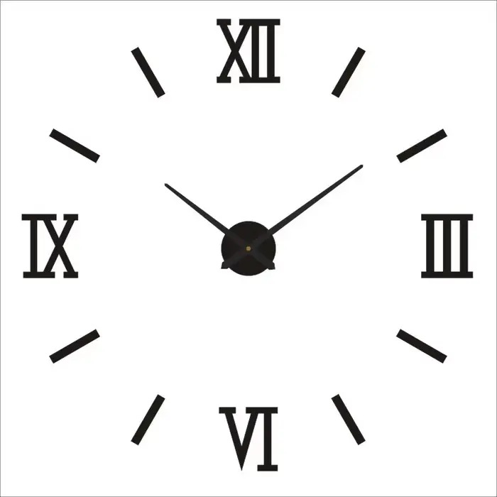 Nouvelle Horloge Murale Moderne Grande 3D DIY Horloges à Quartz Montres Tendance Autocollants Miroir