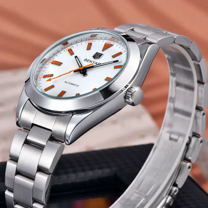 BENYAR 2025 nouvelle mode luxe montre automatique pour hommes 50M étanche en acier inoxydable mécanique montres