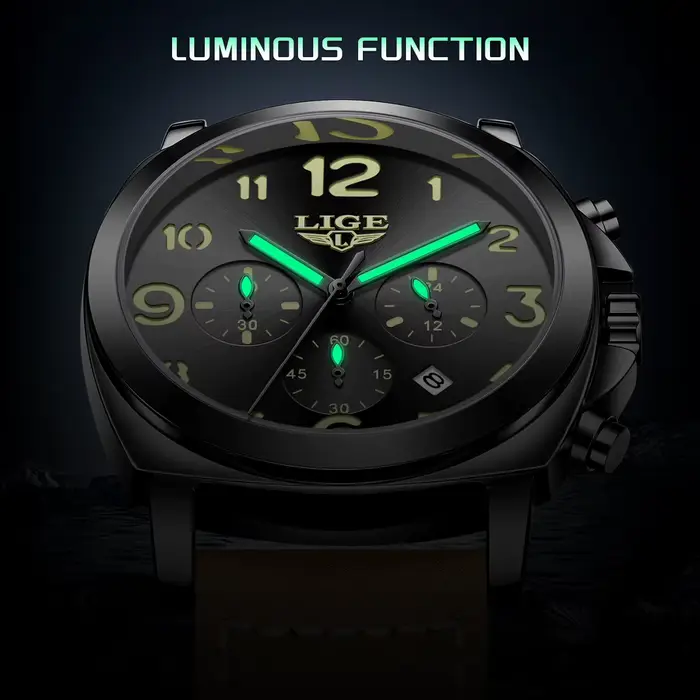 Montre militaire de luxe LIGE pour homme