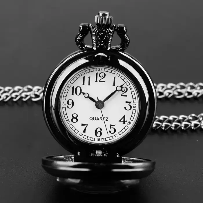 Montre de poche Prince et Rose dôme avec chaîne chiffres arabes cadran Vintage hommes femmes collier pendentif horloge meilleur cadeau pour les enfants
