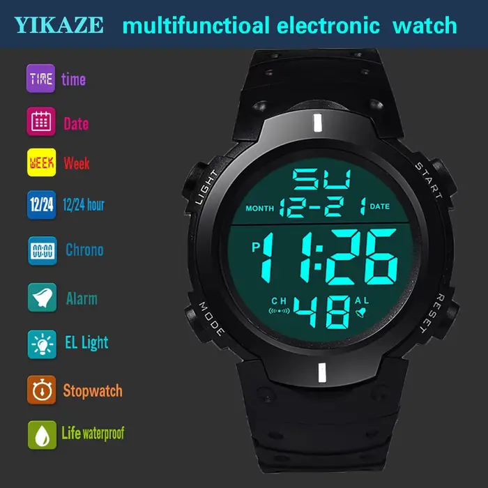 Hommes Sport montres LED haut de gamme