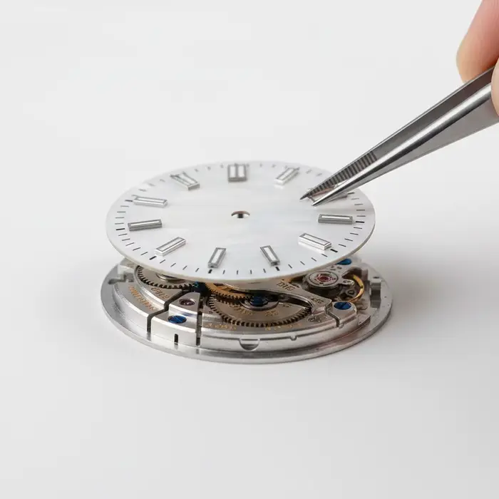 Cadran de montre en nacre coloré pour mouvement automatique Seiko NH35/NH36 occasionnels hommes femmes unisexe rond chiffres romains laiton aigles élégance sophistication