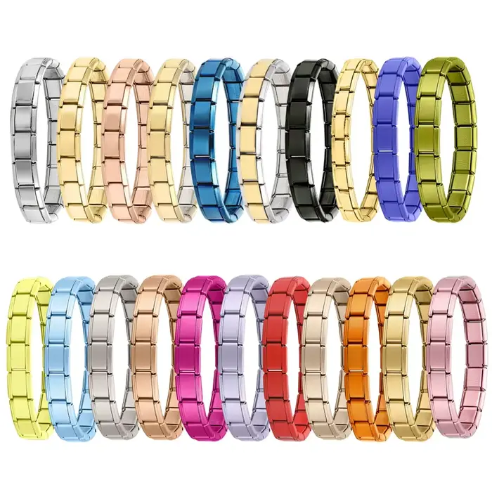 Bracelets à breloques italiens colorés à la mode