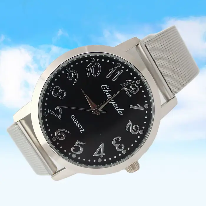 Montre de mode originale élastique Bracelet en acier montres à Quartz vieux hommes et femmes montre 