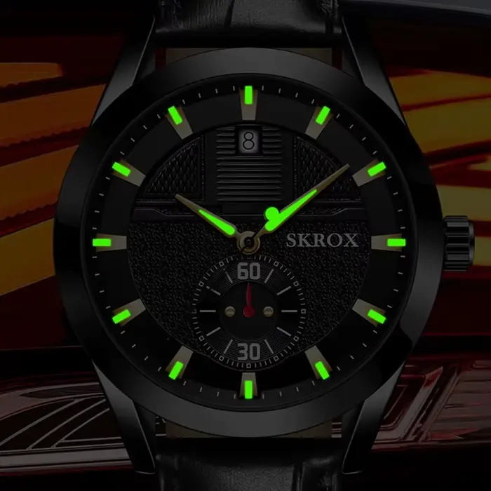 Montre de dehors Originale en Cuir pour Homme