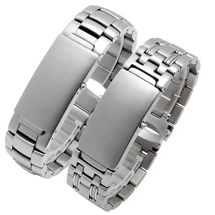 Bracelets de montre en acier inoxydable argenté 904L