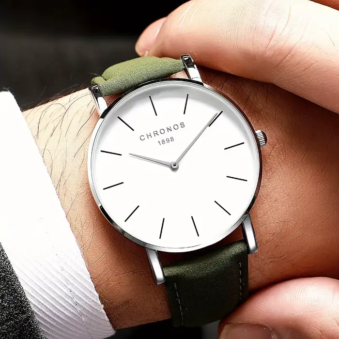 Montre Chronos homme élégante et résistante à l'eau pour occasions professionnelles et décontractées