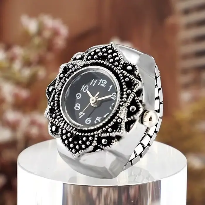 Montre bague unique vintage et rétro pour homme et femme, design classique, bijou de couple, horlogerie, cadeau pour diverses occasions