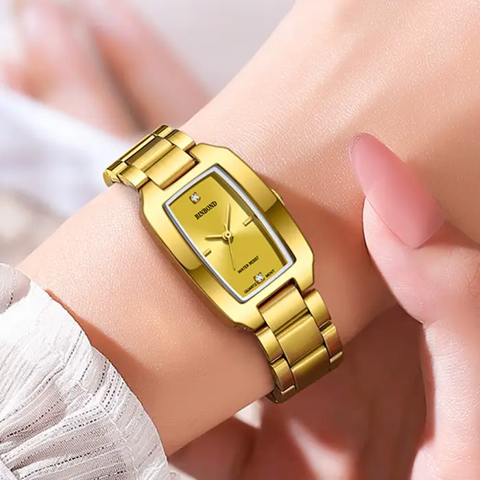 Montres-bracelets en quartz élégantes et durables de luxe BINBOND pour femmes