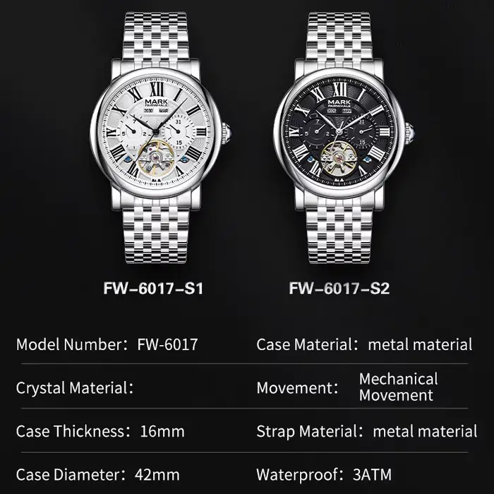 Montre de luxe pour homme MARK FAIRWHALE FW-6017