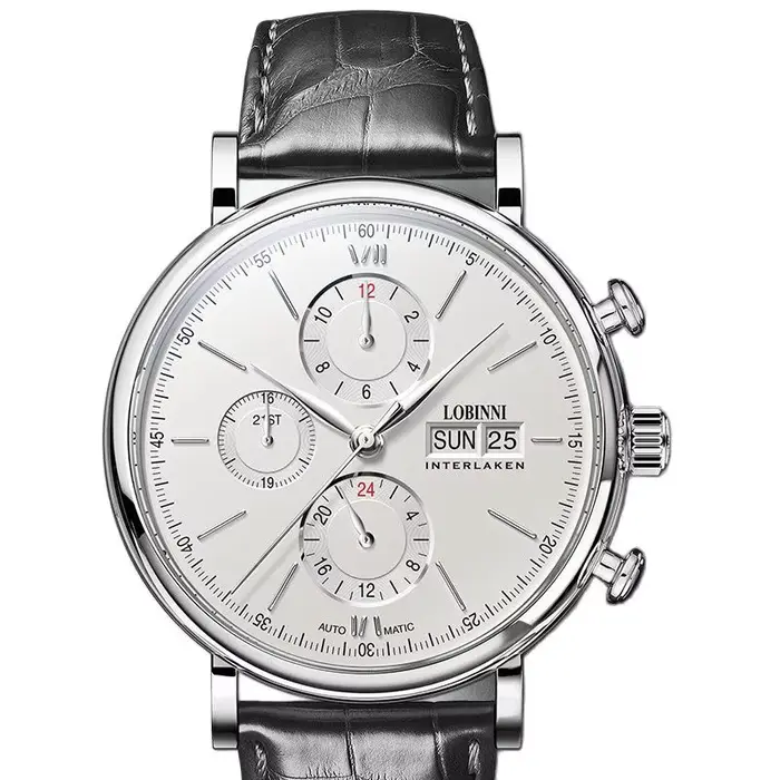 Marque de luxe Suisse LOBINSettlement perpétuel calendrier SeaghydrAutomatic mécanique montres pour hommes saphir multifonction L13019-11