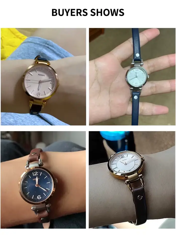 Bracelet de montre en cuir véritable pour montre traditionnelle compatible avec Fossil Es4119 ou Es4000 élégant pour homme ou femme pour toutes les occasions