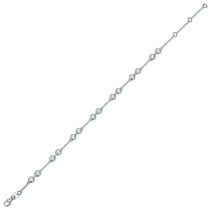 Bracelet en argent S925 LinkerLove avec moissanite pour femme