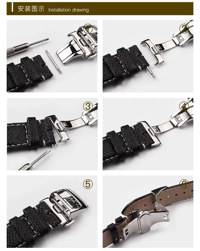 Boucle de montre à fermoir papillon 16 18 20 mm acier inoxydable or rose pour montre Jaeger LeCoultre occasions spéciales femmes hommes