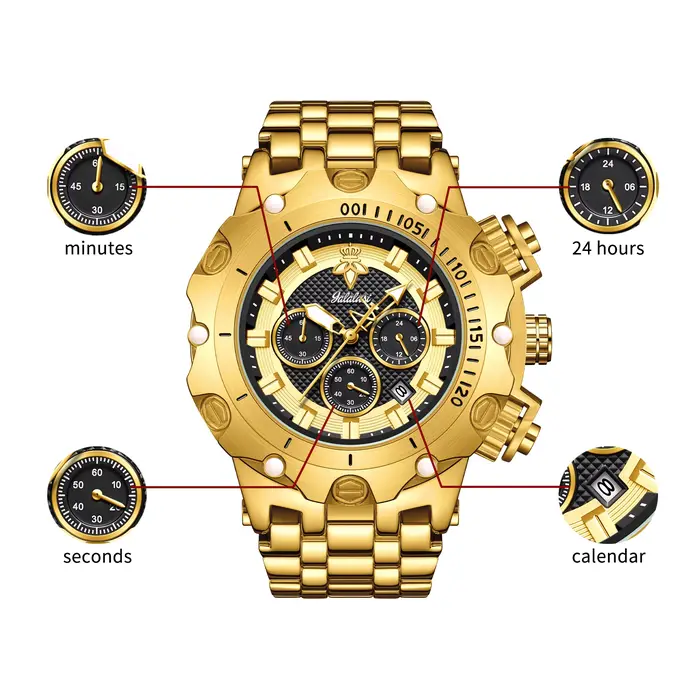 YaLaLuSi Nouvelle montre à quartz pour homme