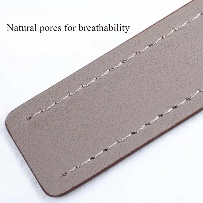 Bracelet de montre en cuir véritable étanche