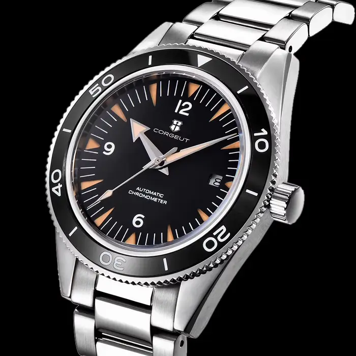 Lunette en céramique 100 étanche luxe Corgeut montre hommes 41mm saphir mécanique horloge plongeur mis5 automatique montre-bracelet