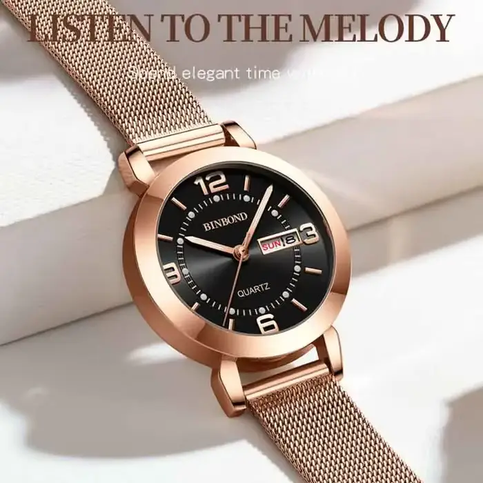 BINBOND mode décontracté dames montre à Quartz de luxe mains lumineuses