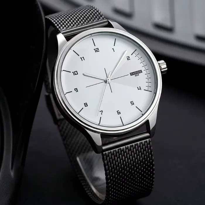 Top marque hommes montre Simple analogique Quartz montres pour homme métal maille ceinture mode affaires mâle horloge cadeau reloj hombre