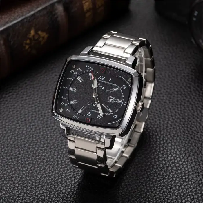 KETTA nouvelles montres d'affaires de loisirs pour homme veilleuse fonction calendrier cadran carré étanche montre à Quartz pour hommes reloj hombre