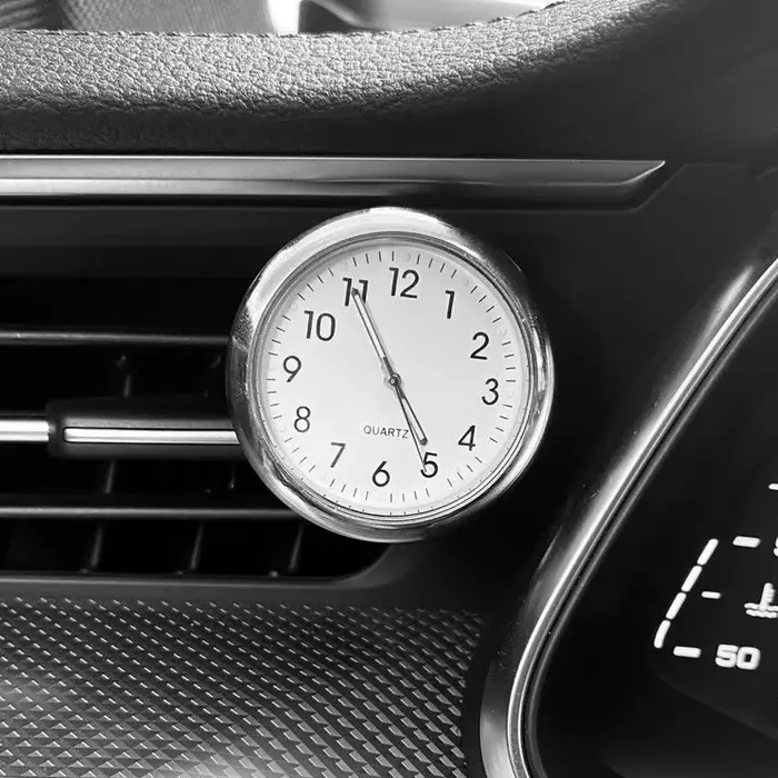 Horloge de voiture électronique à émission de lumière étanche pour tableau de bord de voiture moto et vélo Blanc Bleu Rouge Noir Vert
