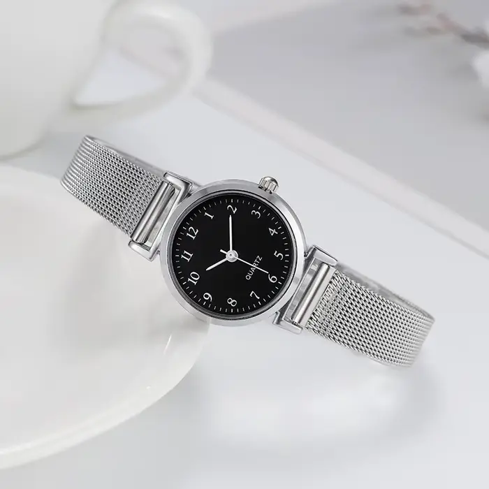 Bracelet en argent mode femmes montres à Quartz pour occasions spéciales élégante à offrir multicolore bronze café rose