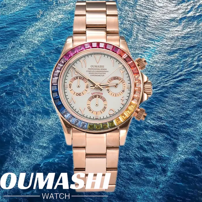 39.3mm vk63 montres montre de luxe hommes chronographe arabie