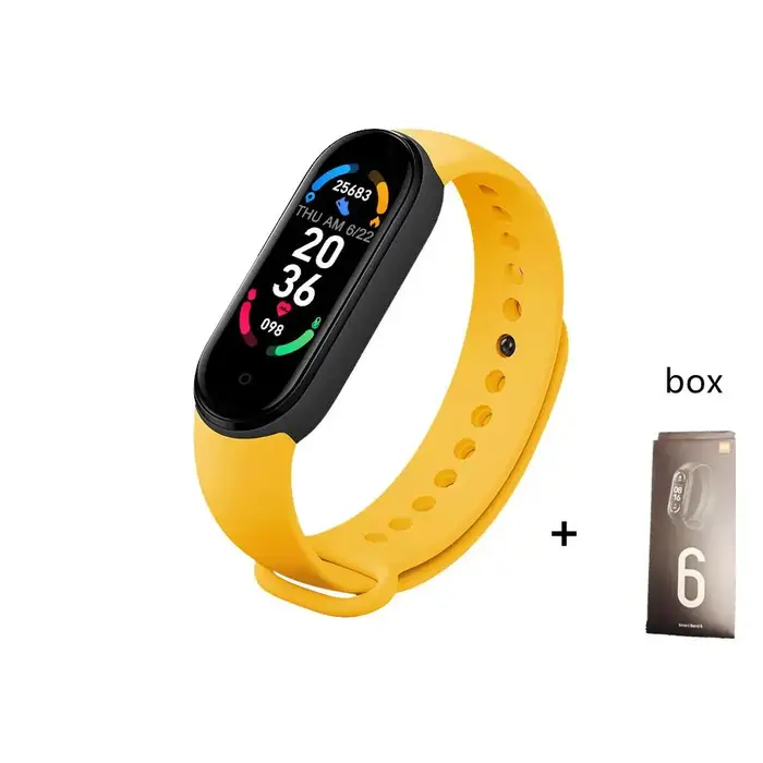M6 montre intelligente hommes femmes Fitness sport Bracelet intelligent IP67 Bluetooth musique fréquence cardiaque prendre des photos Smartwatch pour Xiaomi