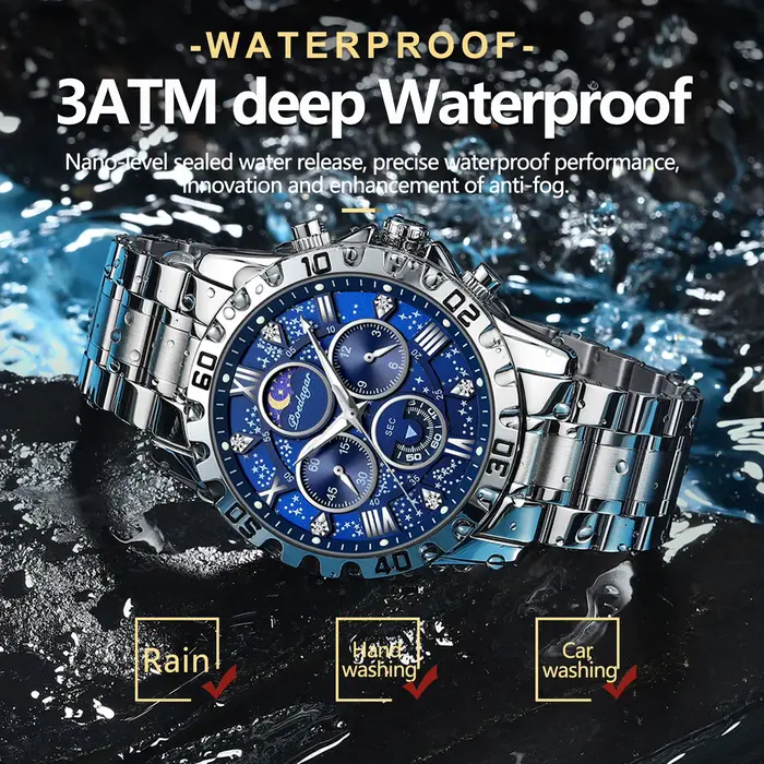 Montre de sport à quartz de luxe pour homme