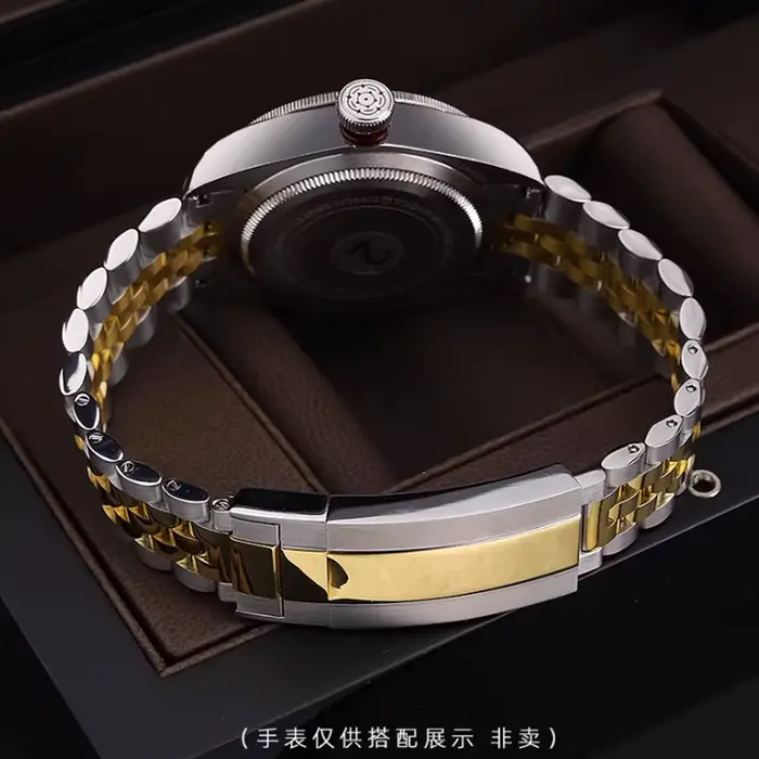 Bracelet de montre Jubilee à extrémités courbes 21 mm 22 mm pour Tudor Black Bay 41 mm M7941A cadran rouge