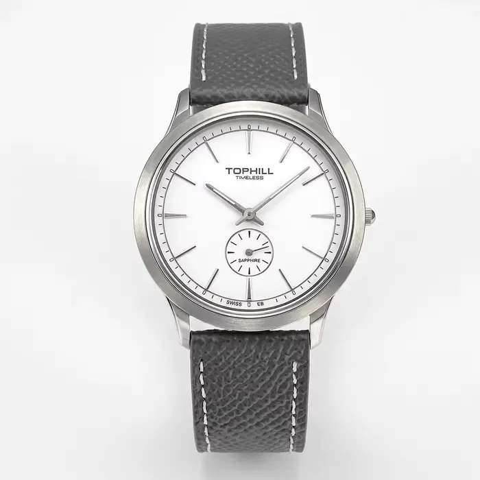 TOPHILL – montre pilote Vintage pour hommes, mouvement à Quartz, montre-bracelet ultra-fine, petit c