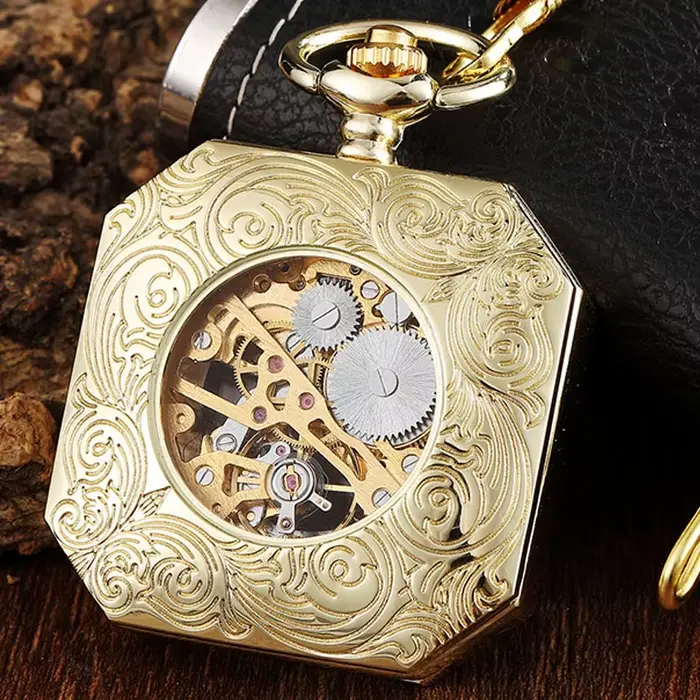 Montre de Poche Mécanique en Or pour Homme et Femme