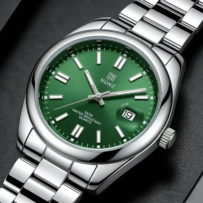 Montre à quartz pour homme avec cadran bleu ciel
