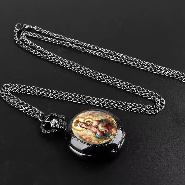 Montre de poche vintage antique avec chaîne et marqueurs de chiffres arabes pour homme et femme occasions spéciales