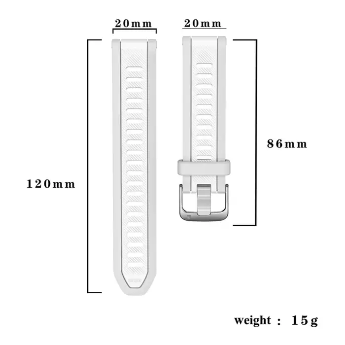 Bracelet de montre en silicone bicolore tendance pour Garmin Forerunner 170