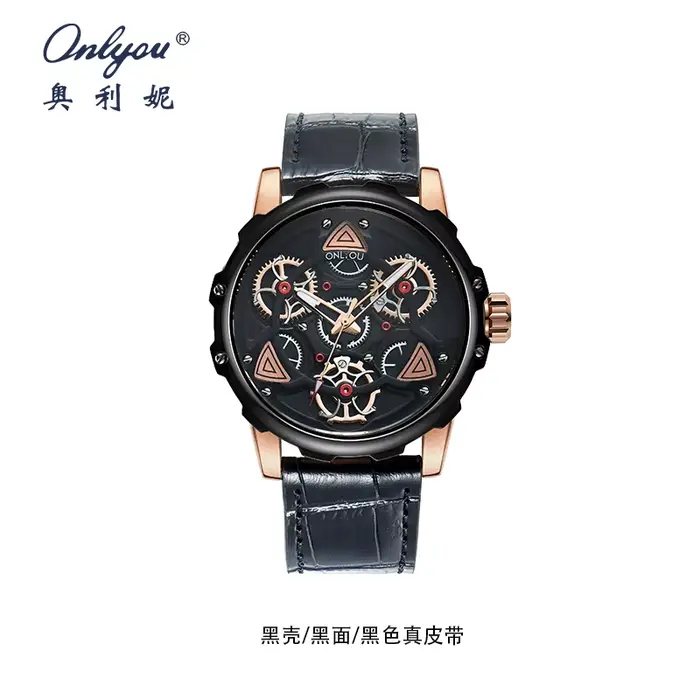 Onlyou – montre à Quartz authentique pour hommes d'affaires, chronographe de luxe en verre saphir, c