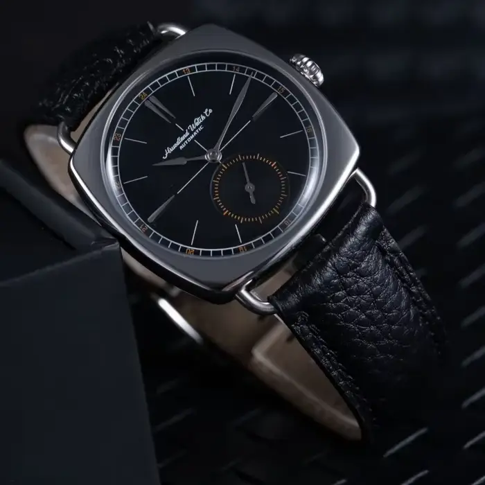 Montre mécanique homme mouette St1701 36mm automatique acier inoxydable bracelet cuir étanche 10bars occassions spéciales