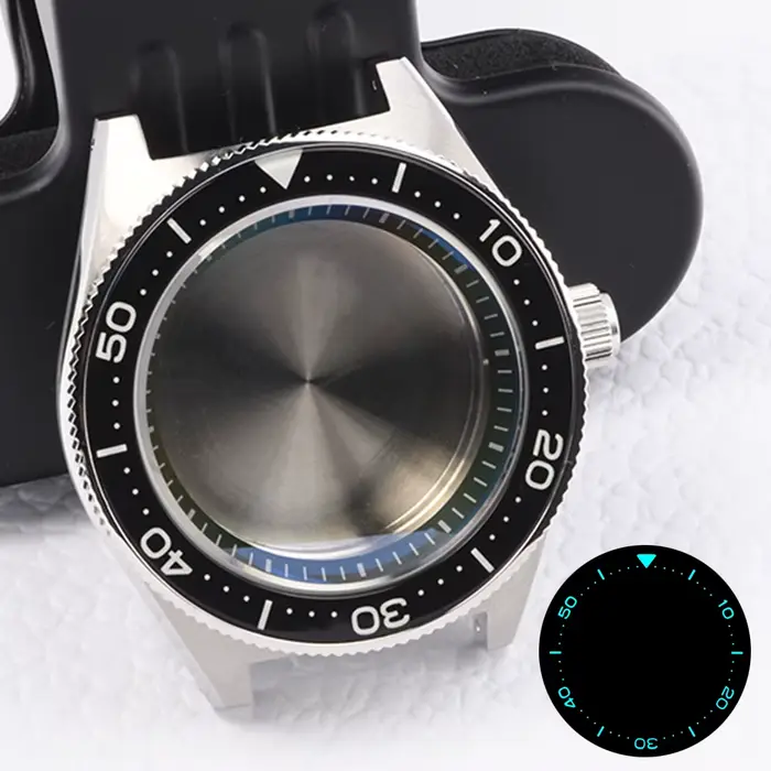 Boîtier de montre 62MAS, boîtier de plongée super lumineux en acier inoxydable, adapté au modèle Sei