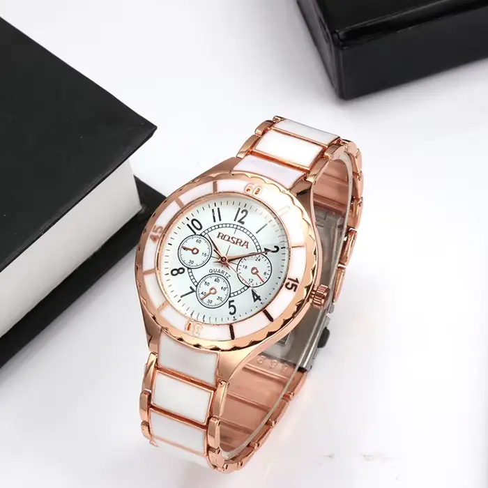 Femmes montres or Rose blanc Quartz montre en acier Mujer Design élégant horloge dames montre-bracelet Bayan Kol Saati Feminino Reloj