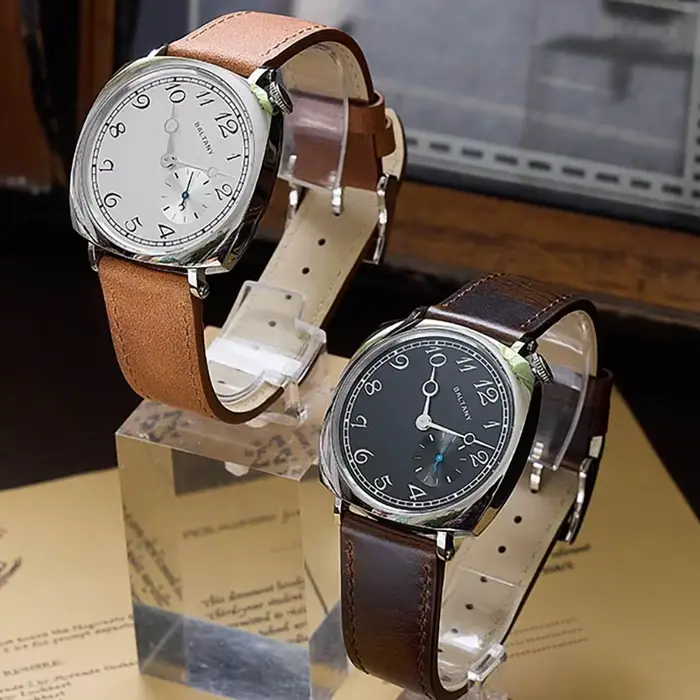 Baltany Quartz 1921 montres homme S4072 montres-bracelets à rappel abordables saphir cristal