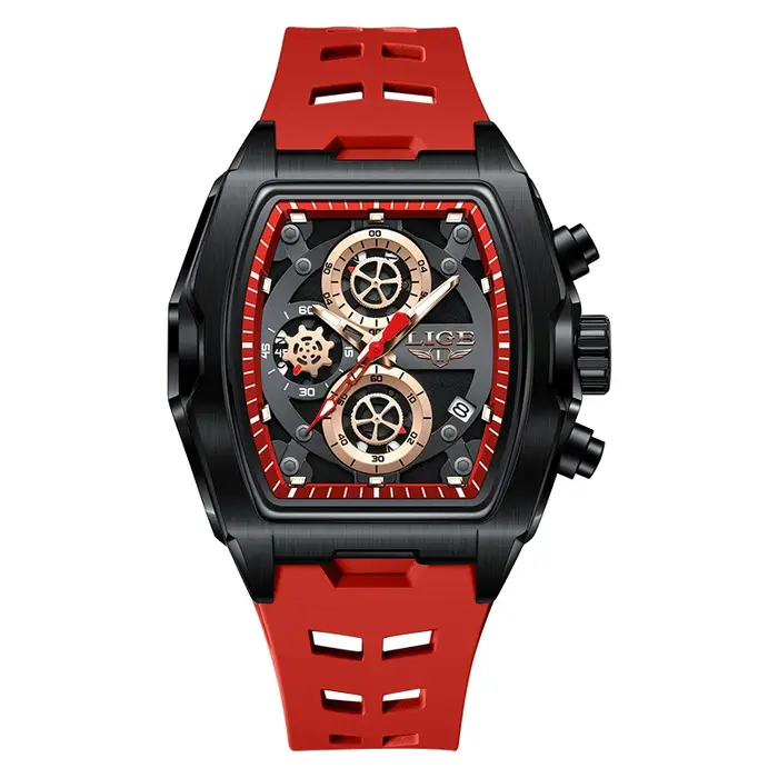 Montre à Quartz LIGE Élégante pour Hommes avec Fonction Chronographe Lumineux et Résistance à l'Eau Occasions Spéciales Activités Aquatiques Style Casual Mode