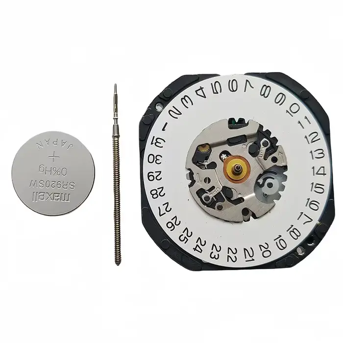 Mouvement VX32 avec Date, mouvement de montre japonais, mouvement VX32E, calendrier, Date, mouvement