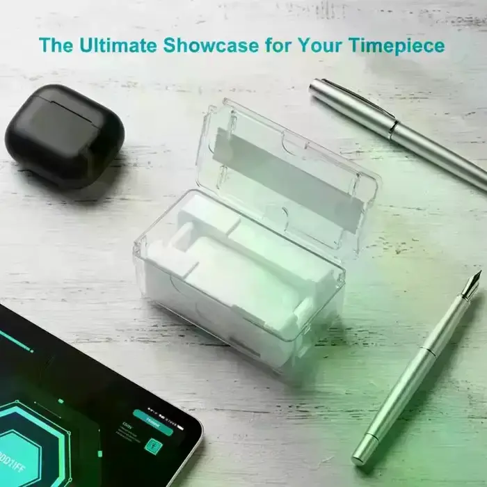 Boîte à montres universelle SayMakerLace pour homme, vintage, transparente, organisatrice de bijoux, présentoir pour les voyages et la maison