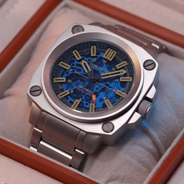 FEELNEVER nouvelles montres mécaniques hommes mode en acier inoxydable de luxe montre