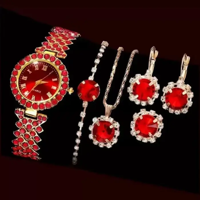Ensemble de bijoux et de montres élégants pour femmes