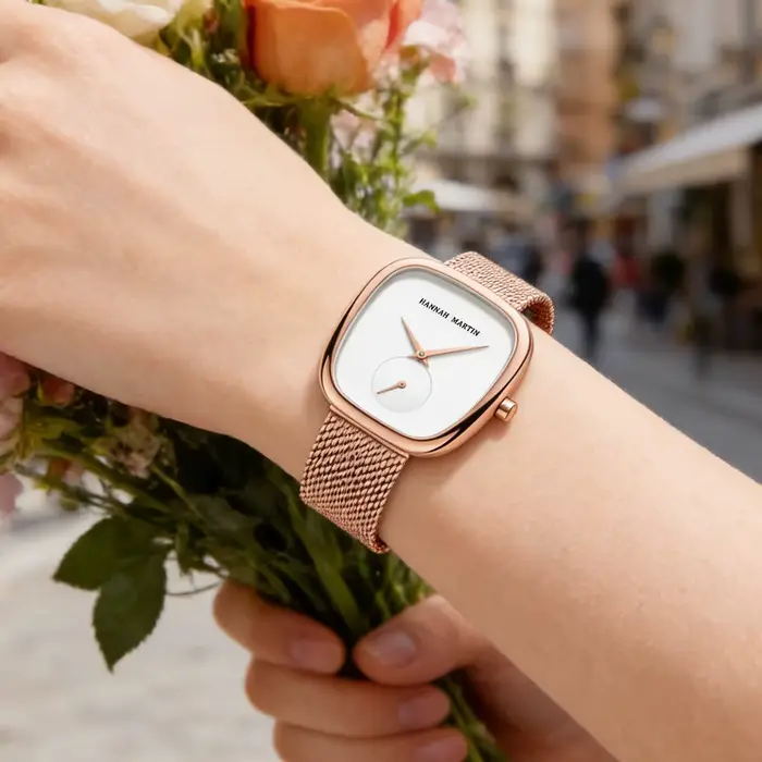 Montre pour femme en or rose