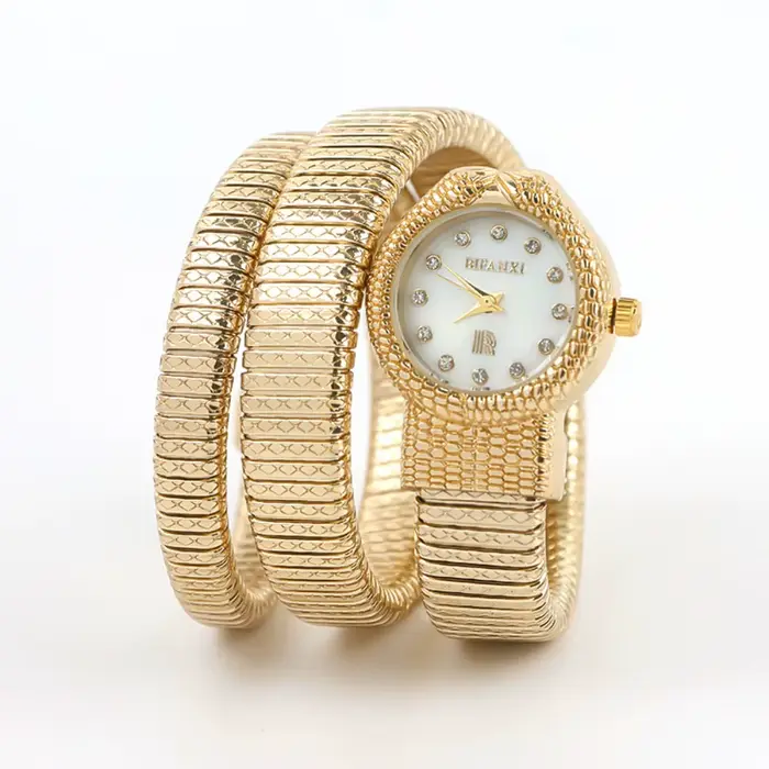 Montre à Quartz en forme de serpent de luxe