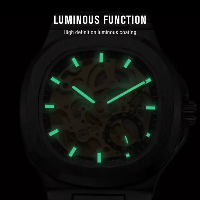 Nouvelle montre automatique en argent pour hommes avec cadran en diamant 3D Tourbillon irrégulier conception squelette aiguilles lumineuses montre-bracelet mécanique